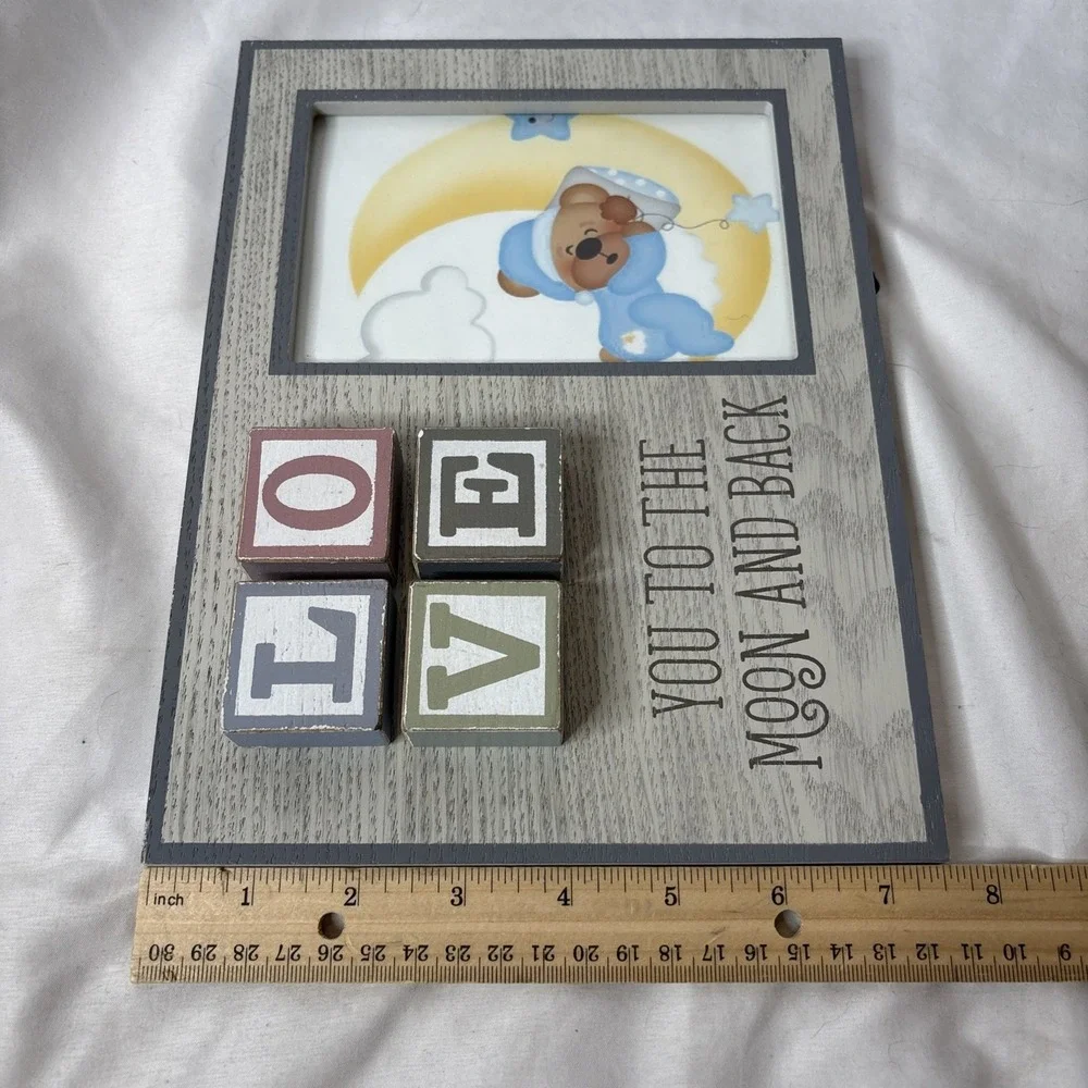 Love You To The‎ Moon And Back Baby Nursery Picture Frame 4x6